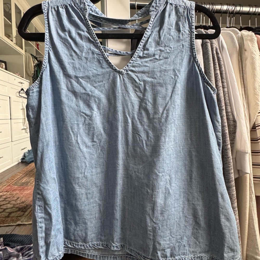 Light Blue Sleeveless Top